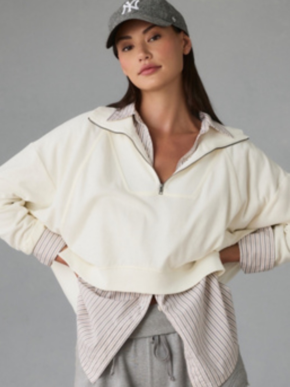 BOGO! Anthropologie Daily Practice Quarter Zip Oversized Pullover XS
